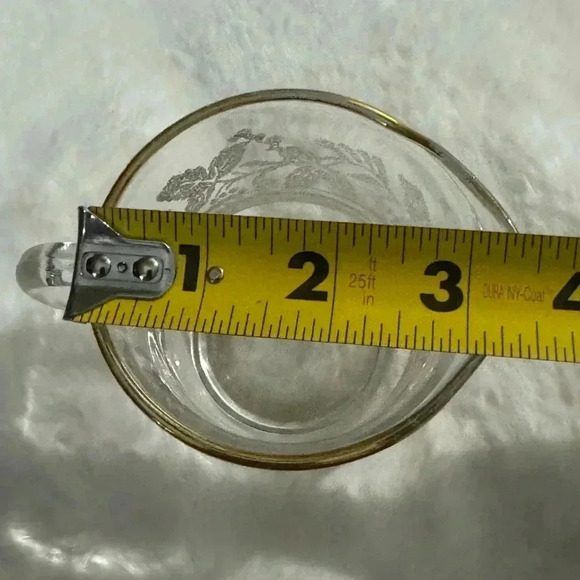 Vintage Creamer Etched Glass Gold Trimmed 70’s 80’s MCM - Picture 11 of 11